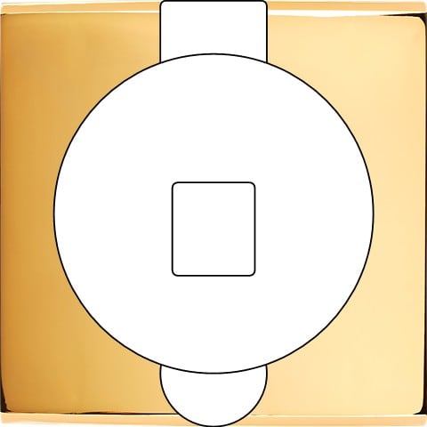 MODELEC - Façade Confidence Laiton Or Miroir Simple Prise Sol M1-U1