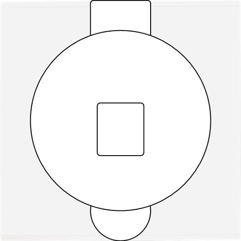 MODELEC - Façade Confidence Laiton Blanc Email Simple Prise Sol M1-U1