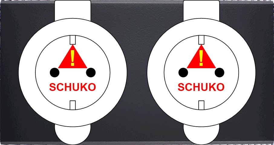 MODELEC - Façade Confidence Laiton Noir Mat Double Prise De Sol PCK Pck