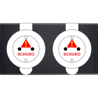 MODELEC - Façade Confidence Laiton Noir Mat Double Prise De Sol PCK Pck