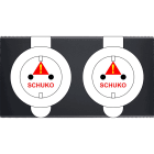 MODELEC - Façade Confidence Laiton Noir Mat Double Prise De Sol PCK Pck