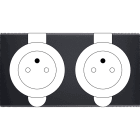 MODELEC - Façade Confidence Laiton Noir Mat Double Prise De Sol PC Pc