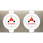 MODELEC - Façade Confidence Laiton Acier Brosse Double Prise De Sol PCK Pck