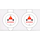 MODELEC - Façade Confidence Laiton Blanc Double Prise De Sol PCK Pck