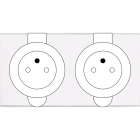 MODELEC - Façade Confidence Laiton Blanc Double Prise De Sol PC Pc