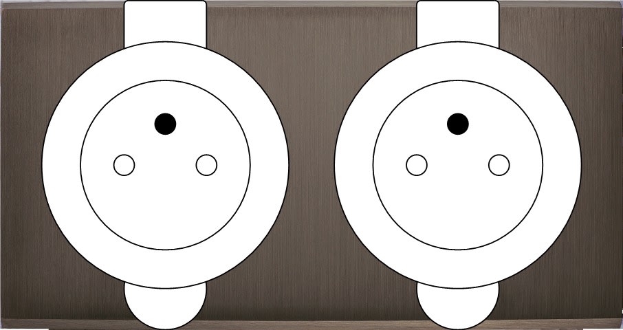 MODELEC - Façade Confidence Laiton Canon De Fusil Double Prise De Sol PC Pc