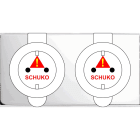 MODELEC - Façade Confidence Laiton Chrome Miroir Double Prise De Sol PCK Pck