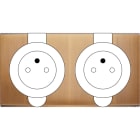 MODELEC - Façade Confidence Laiton Vieux Bronze Double Prise De Sol PC Pc