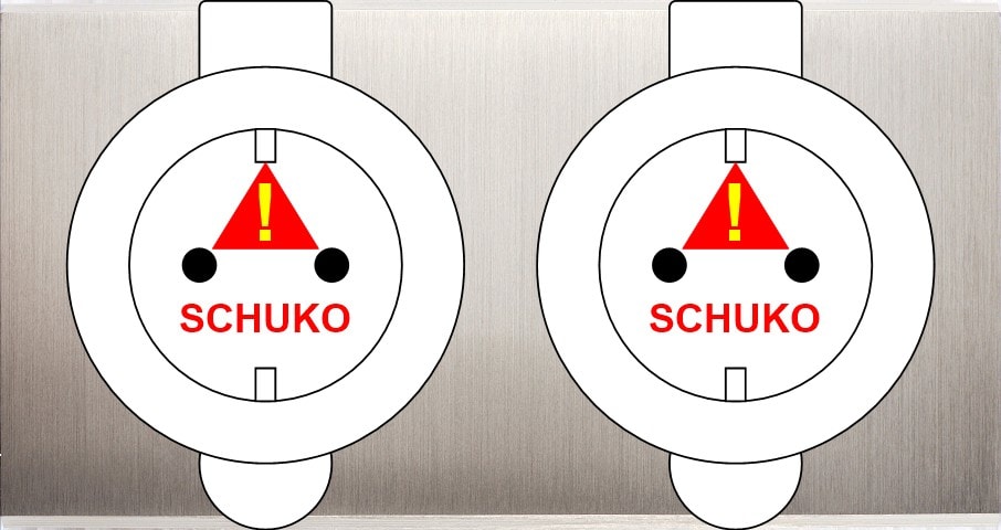 MODELEC - Façade Confidence Laiton Nickel Satine Double Prise De Sol PCK Pck