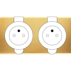 MODELEC - Façade Confidence Laiton Satine Double Prise De Sol PC Pc