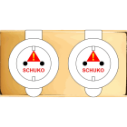 MODELEC - Façade Confidence Laiton Or Miroir Double Prise De Sol PCK Pck