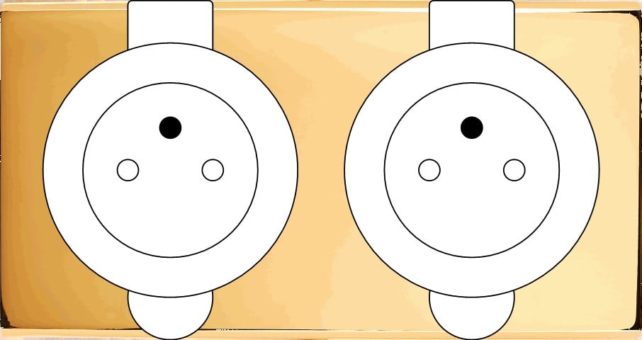 MODELEC - Façade Confidence Laiton Or Miroir Double Prise De Sol PC Pc