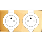 MODELEC - Façade Confidence Laiton Or Miroir Double Prise De Sol PC Pc