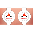 MODELEC - Façade Confidence Laiton Cuivre Satine Double Prise De Sol PCK Pck