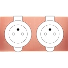 MODELEC - Façade Confidence Laiton Cuivre Satine Double Prise De Sol PC Pc