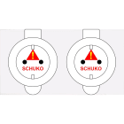 MODELEC - Façade Confidence Laiton Blanc Email Double Prise De Sol PCK Pck