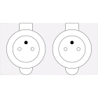 MODELEC - Façade Confidence Laiton Blanc Email Double Prise De Sol PC Pc