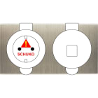 MODELEC - Façade Confidence Laiton Acier Brosse Double Prise De Sol PCK M1-U1