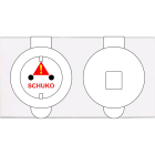 MODELEC - Façade Confidence Laiton Blanc Double Prise De Sol PCK M1-U1