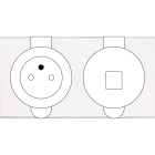 MODELEC - Façade Confidence Laiton Blanc Double Prise De Sol Prise 2P+T M1-U1