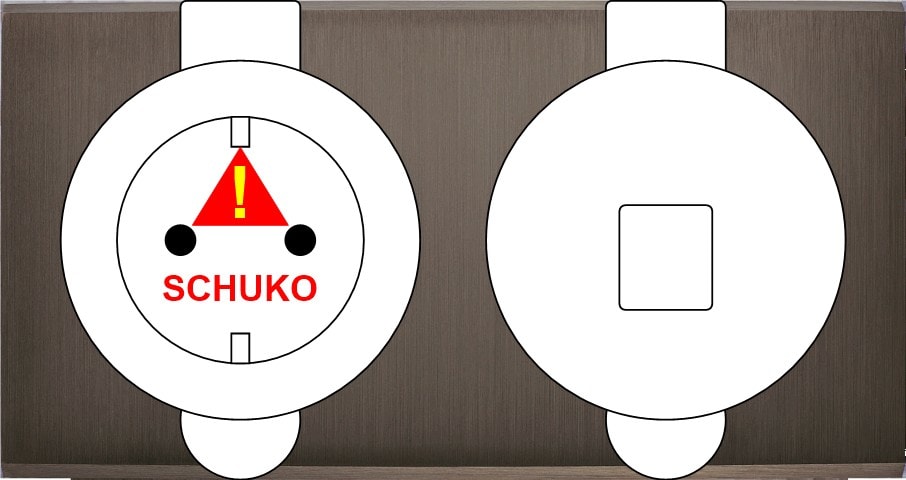 MODELEC - Façade Confidence Laiton Canon De Fusil Double Prise De Sol PCK M1-U1