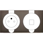 MODELEC - Façade Confidence Laiton Canon De Fusil Double Prise De Sol PC M1-U1