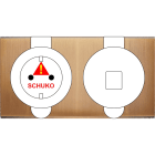 MODELEC - Façade Confidence Laiton Vieux Bronze Double Prise De Sol PCK M1-U1