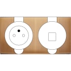 MODELEC - Façade Confidence Laiton Vieux Bronze Double Prise De Sol PC M1-U1