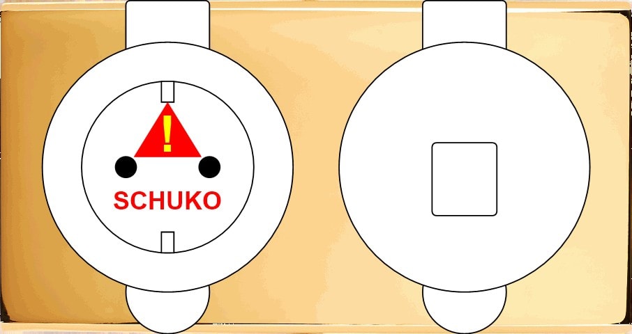 MODELEC - Façade Confidence Laiton Or Miroir Double Prise De Sol Prise 2P+Tk M1-U1