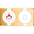 MODELEC - Façade Confidence Laiton Or Miroir Double Prise De Sol Prise 2P+Tk M1-U1