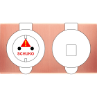 MODELEC - Façade Confidence Laiton Cuivre Satine Double Prise De Sol PCK M1-U1