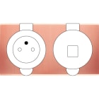 MODELEC - Façade Confidence Laiton Cuivre Satine Double Prise De Sol PC M1-U1