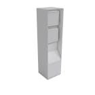 MODELEC - Borne de jardin Inox IP55 BUBOX BOJA Blanc mat 33CM + 2x PC franco-belge + pique