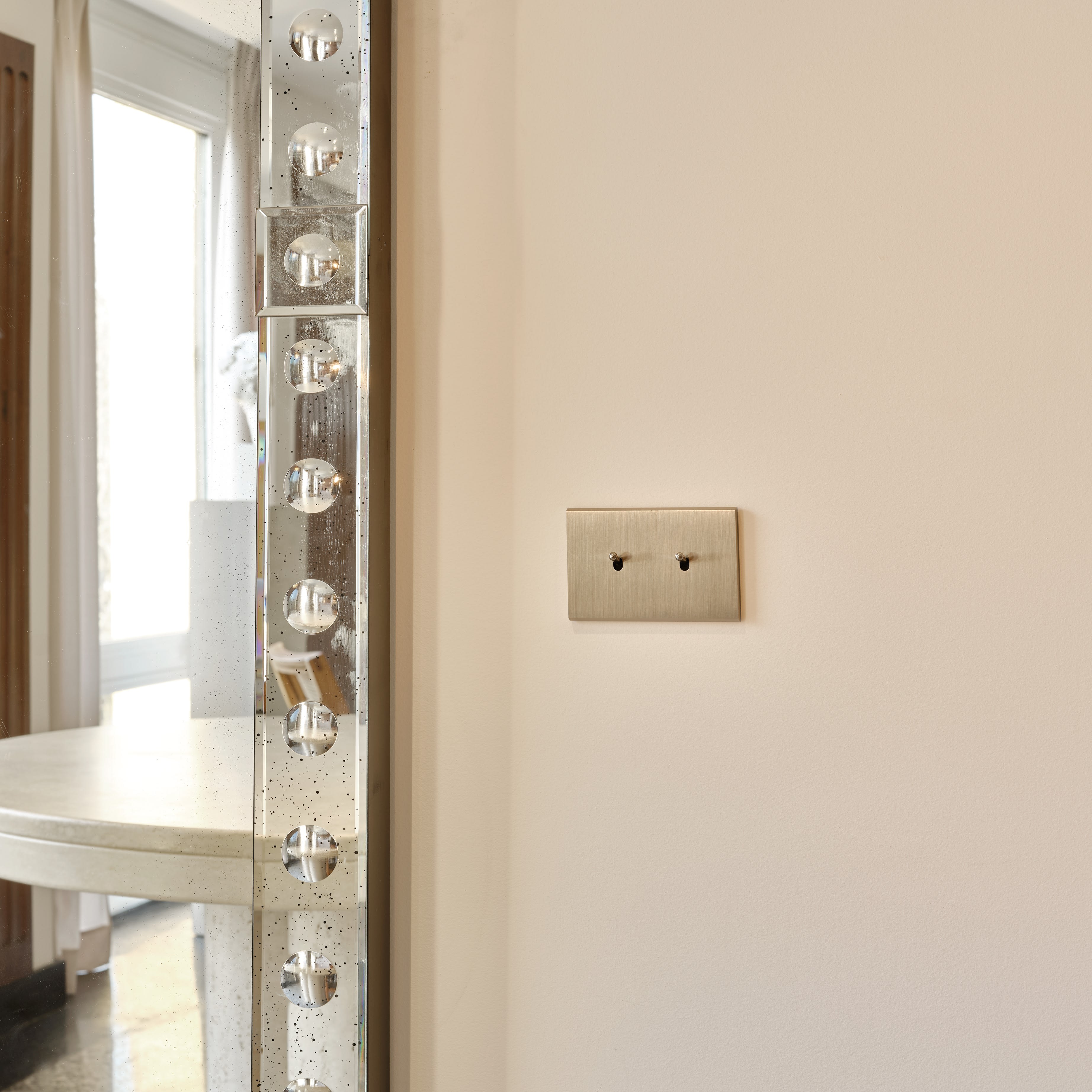 MODELEC - Façade Confidence Laiton Nickel Satine 3 Modules Horizontale B2 à Vis