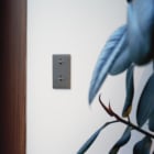 MODELEC - Façade Confidence Laiton Acier Brosse Double Verticale P2+Led P2+Led Magnetique