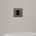 MODELEC - Façade Confidence Laiton Vieux Bronze Prise De Courant Double Suisse Magnétique