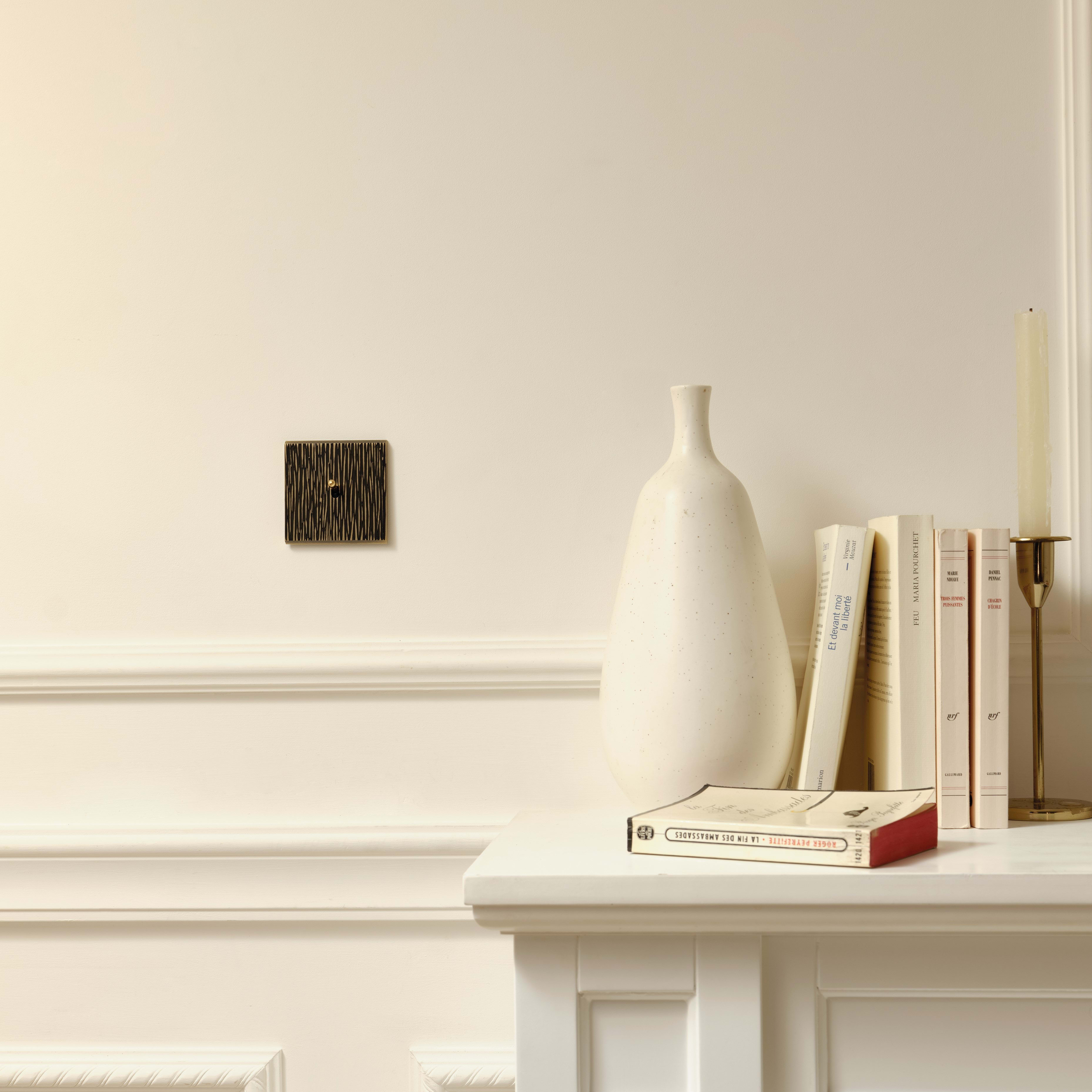 MODELEC - Façade Fascination Laiton Fauve Simple SC Aimant