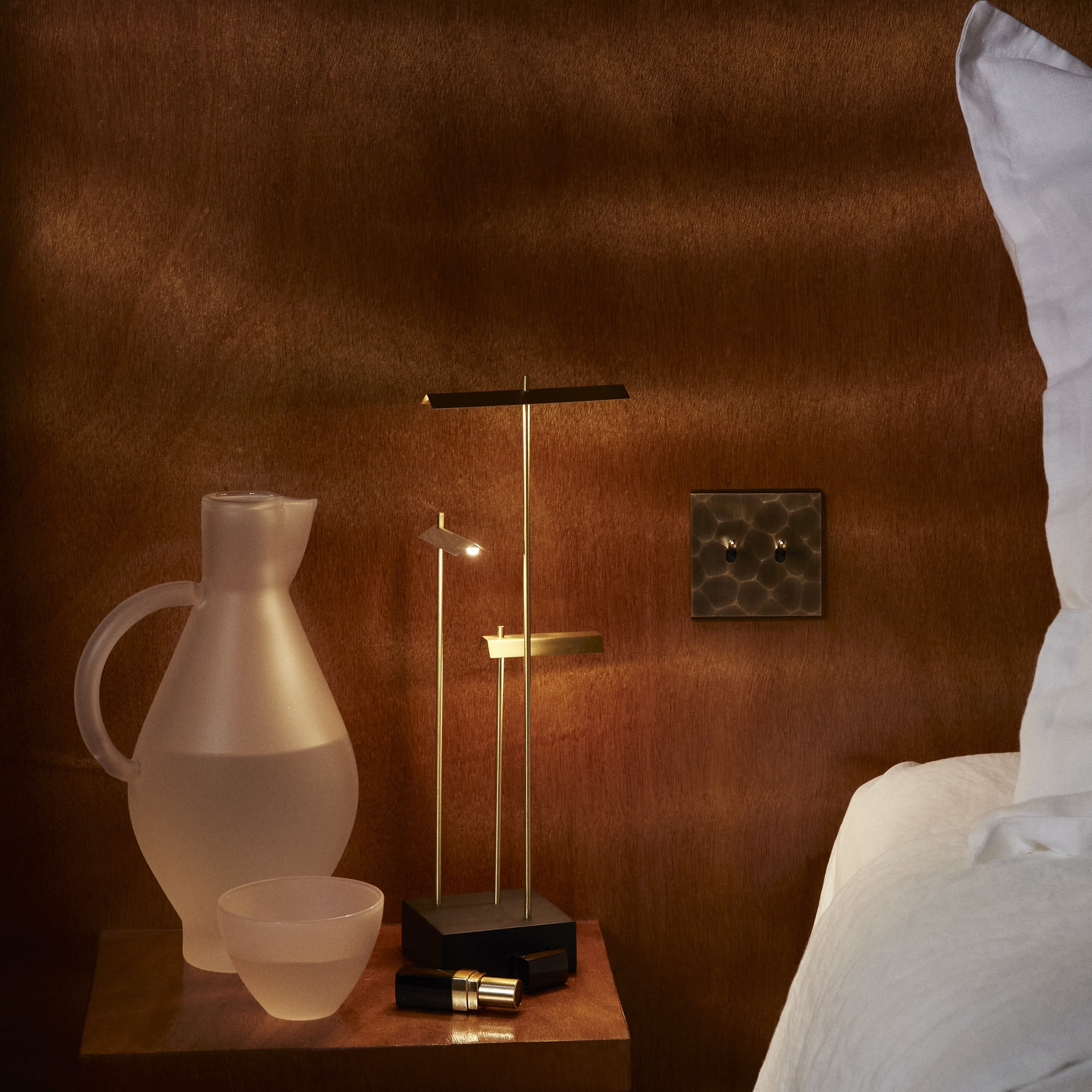 MODELEC - Façade Fascination Laiton Onde Triple Verticale PCK U1 M1 Vis