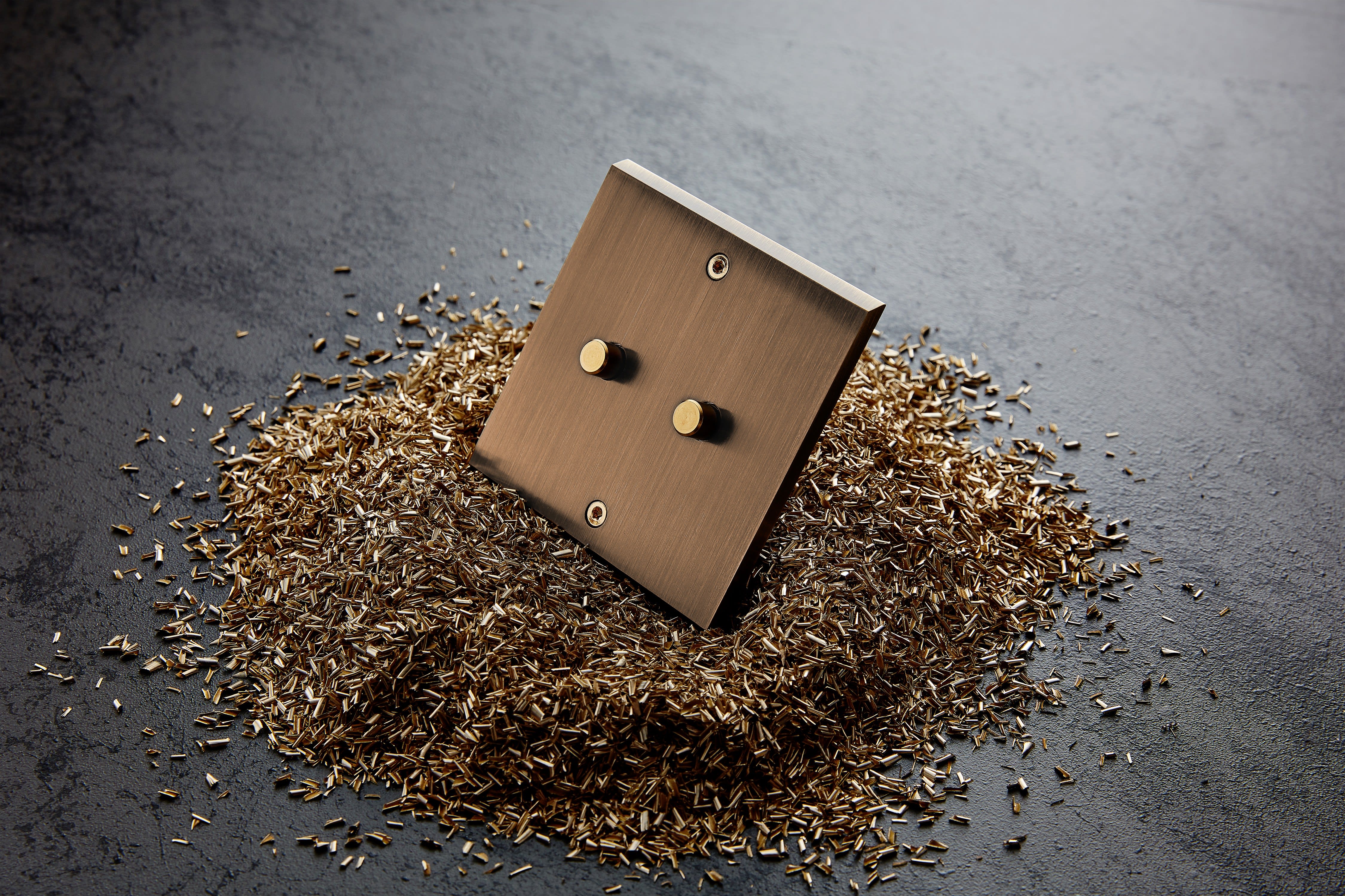 MODELEC - Façade Confidence Laiton Satine Double Horizontale P1 P2 à Vis