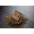 MODELEC - Façade Confidence Laiton Brosse Simple Knx 2 Boutons à Vis