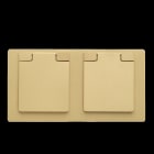 MODELEC - Façade "M" Laiton Sablé Verni Prise à Clapet