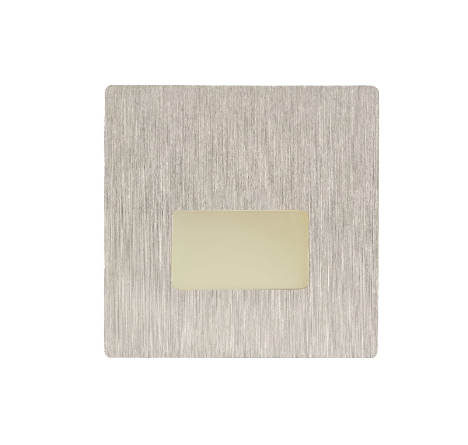 MODELEC - Façade "M" Nickel Brossé Simple Balise de sol magnétique