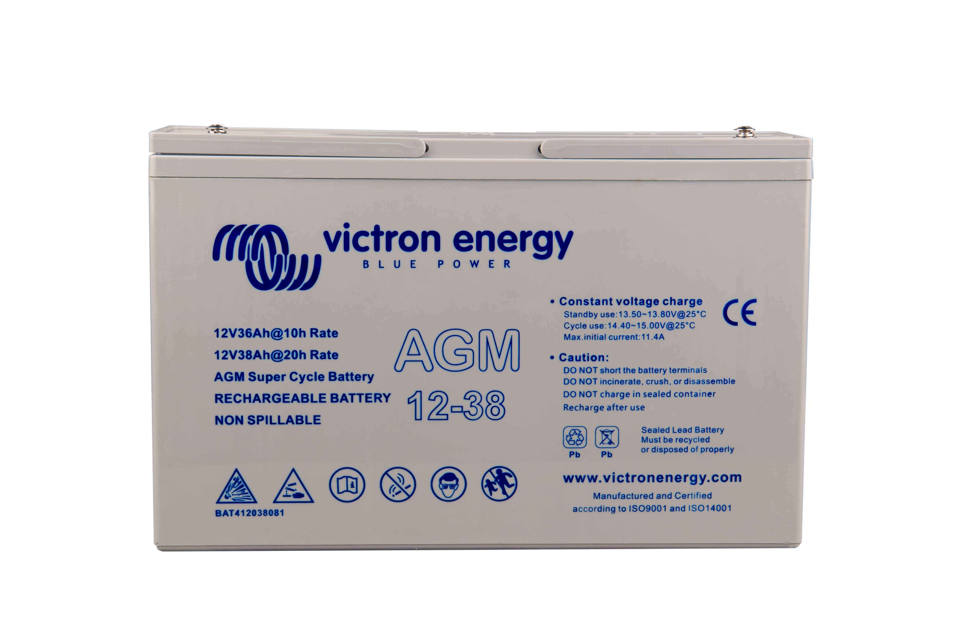 Madenr - Batterie 12V/38Ah AGM Super Cycle (M5) (Absorbent Glass Mat)