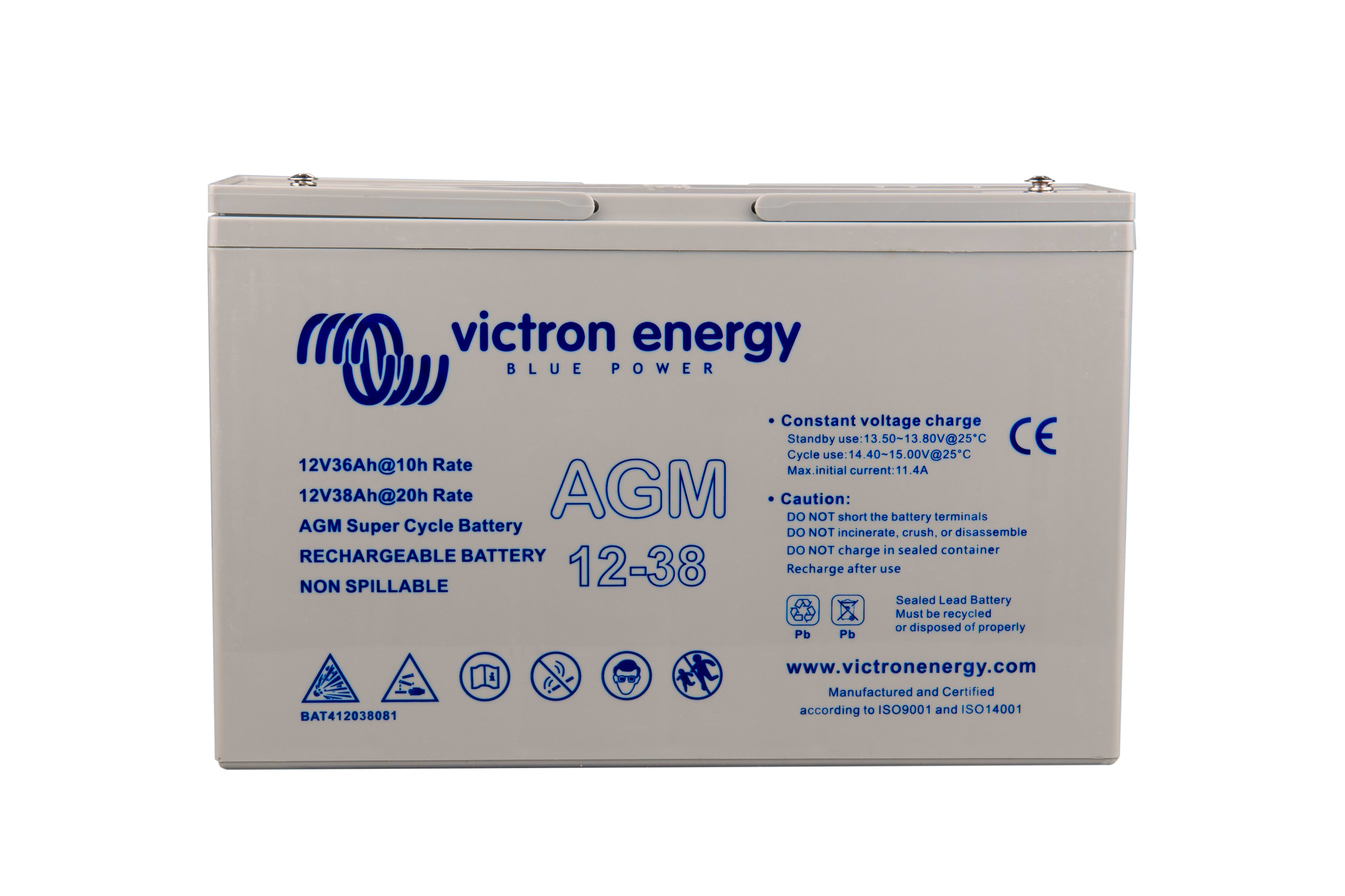 Madenr - Batterie 12V/38Ah AGM Super Cycle (M5) (Absorbent Glass Mat)