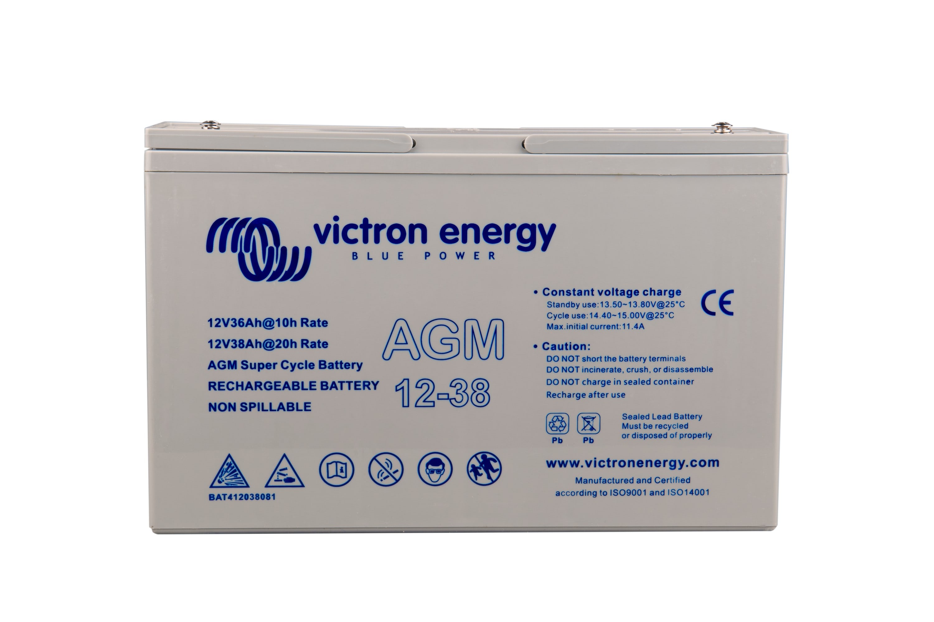 Madenr - Batterie 12V/38Ah AGM Super Cycle (M5) (Absorbent Glass Mat)