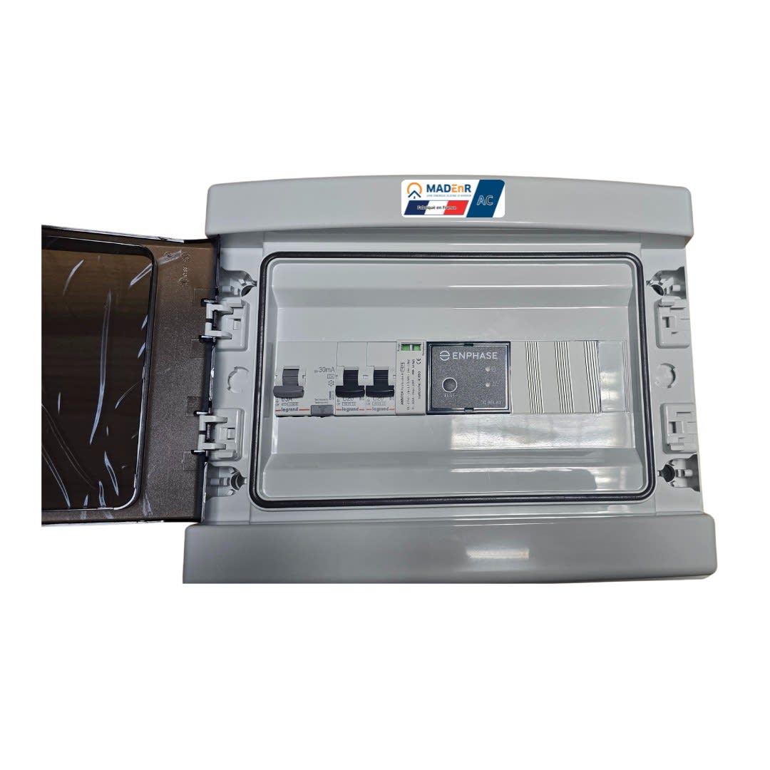 Madenr - Coffret AC Mono micro ond Enphase 3kW (C20) 1QR inclus LG 30mA
