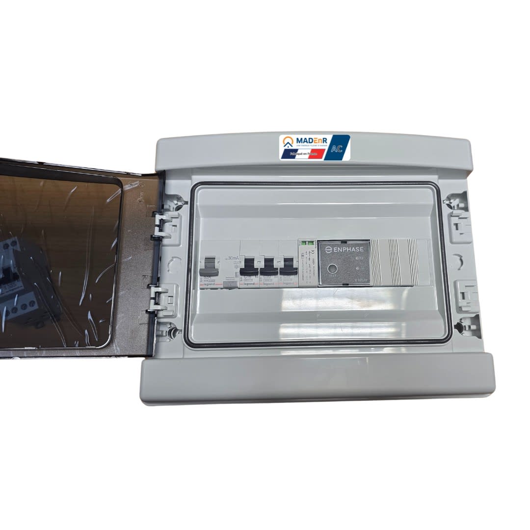 Madenr - Coffret AC Mono micro ond Enphase 3kW (C20) 1QR inclus C2/C20 LG 30mA