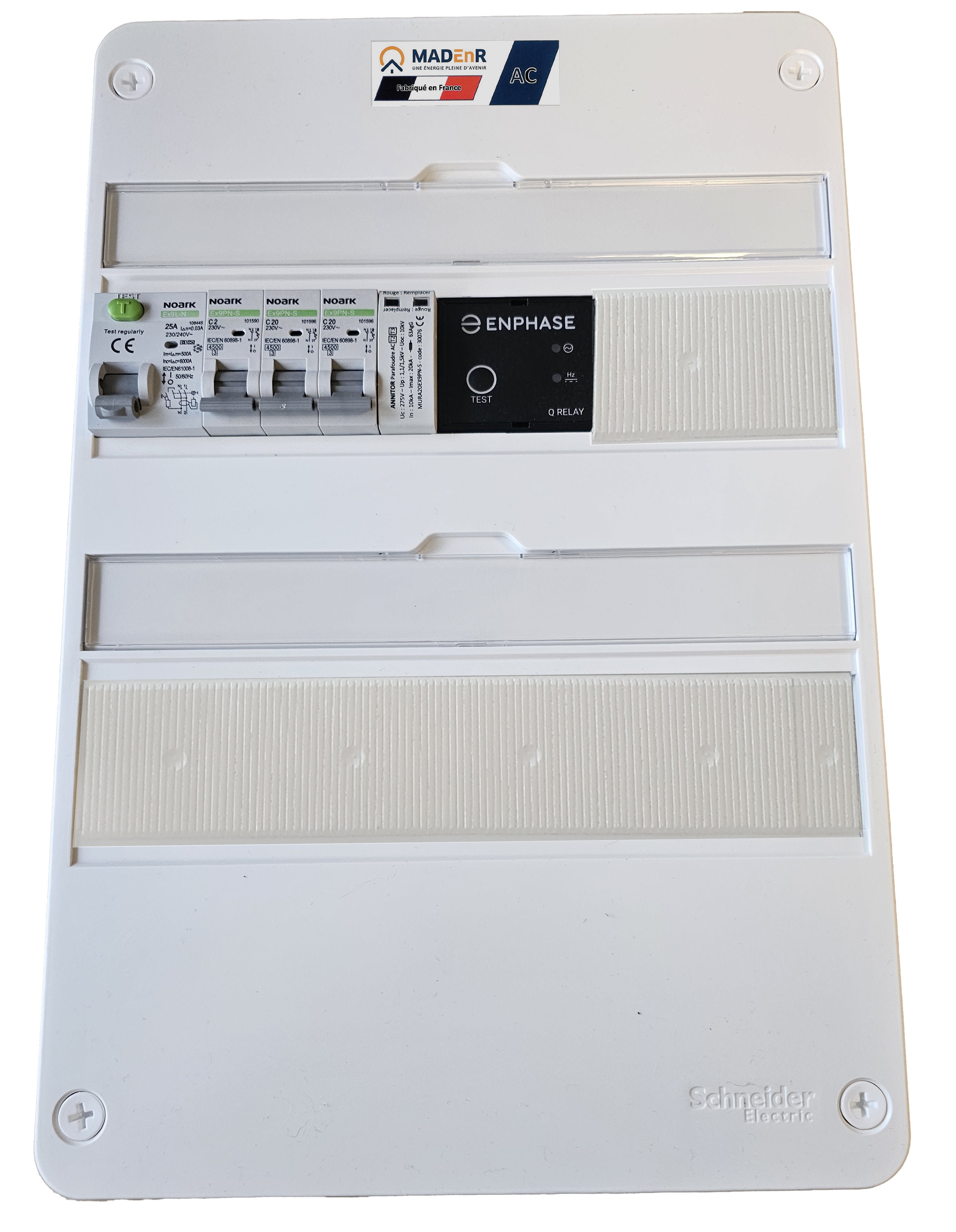 Madenr - Coffret GTL AC Mono micro ond Enph 3kW (C20) 1QR inclus C2/C20 place Envoy 30mA