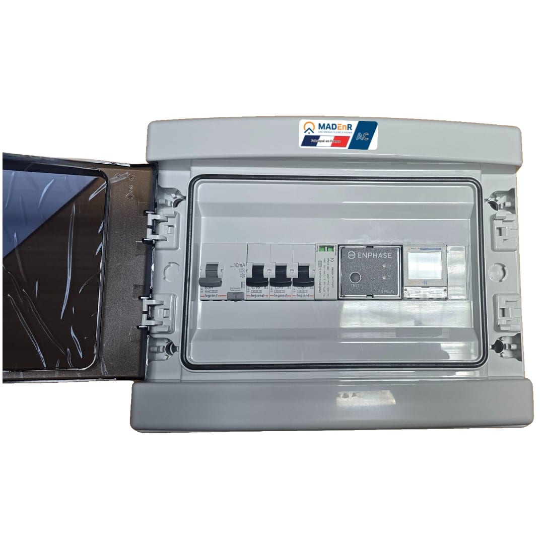 Madenr - Coffret AC Mono micro ond Enphase 3kW (C20) 1QR inclus C2/C20 SunO-N LG 30mA