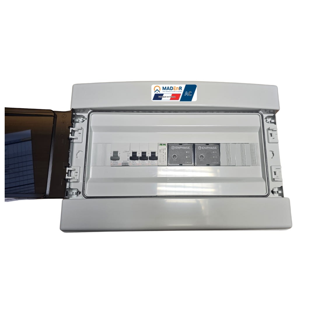 Madenr - Coffret AC Mono micro ond Enphase 6kW (2xC20) 2QR inclus LG 30mA